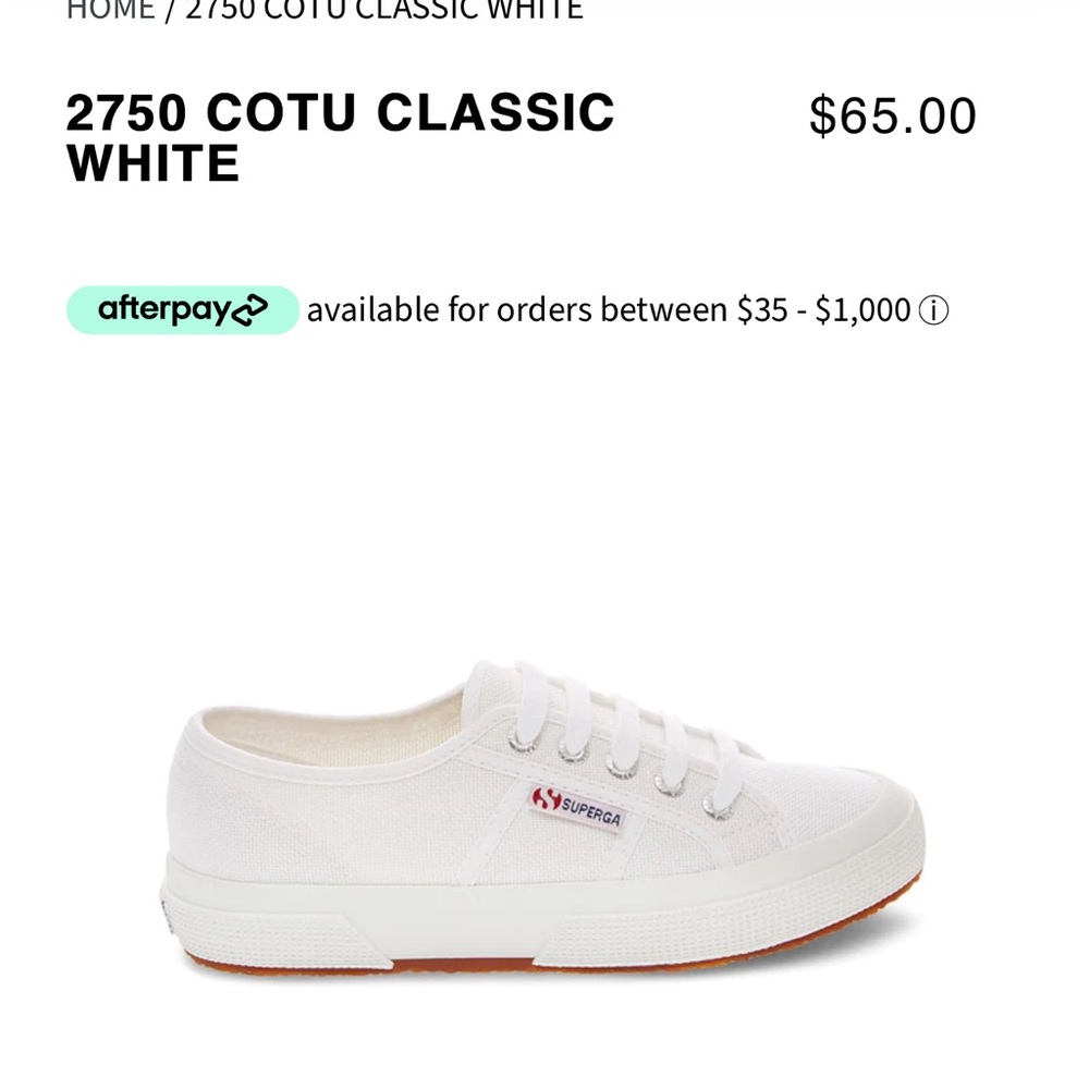 Superga Cotu classic size 38 NWOT